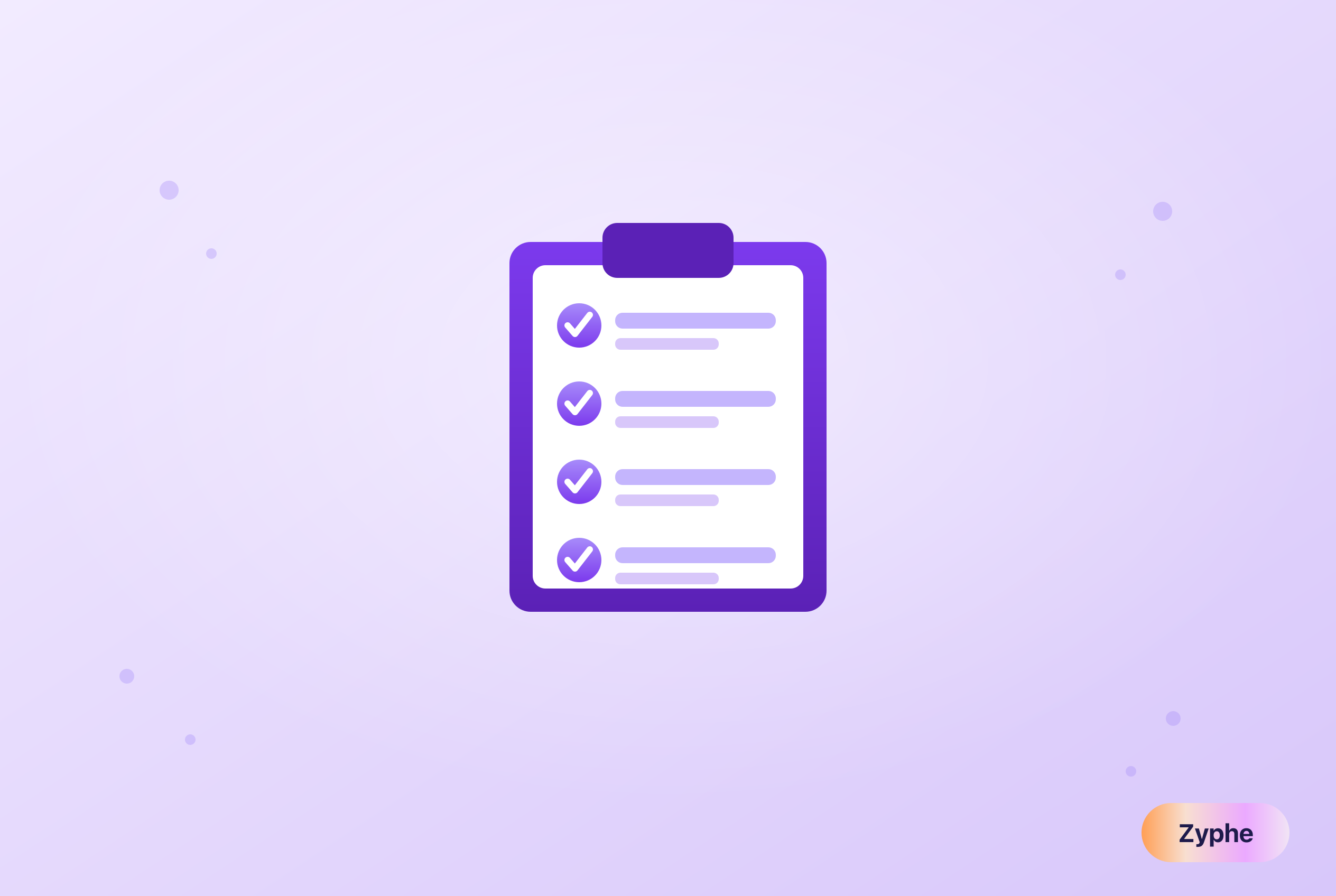 Compliance checklist clipboard with four checked KYB requirement items