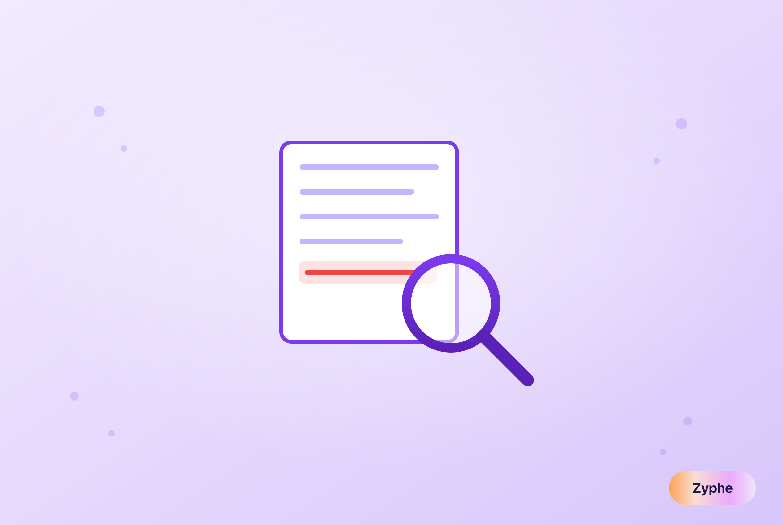 Magnifying glass over a list with one flagged row representing sanctions screening false positives