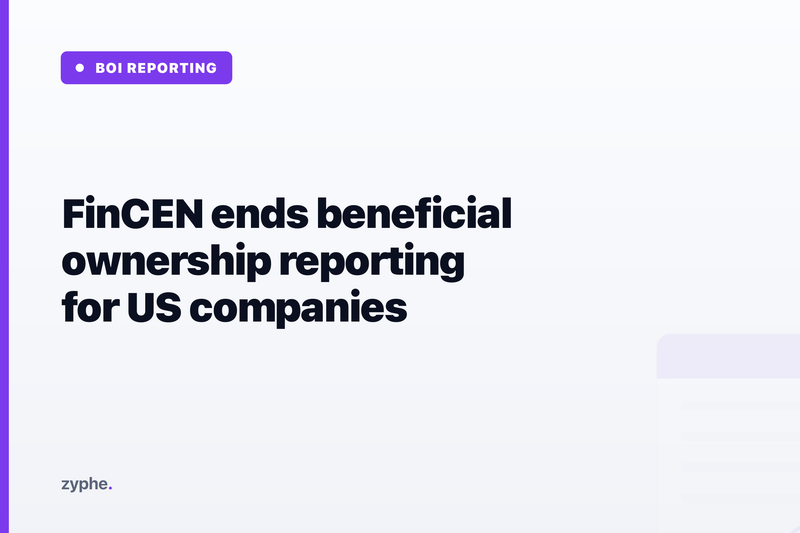 Editorial cover headlined "FinCEN ends beneficial ownership reporting for US companies".