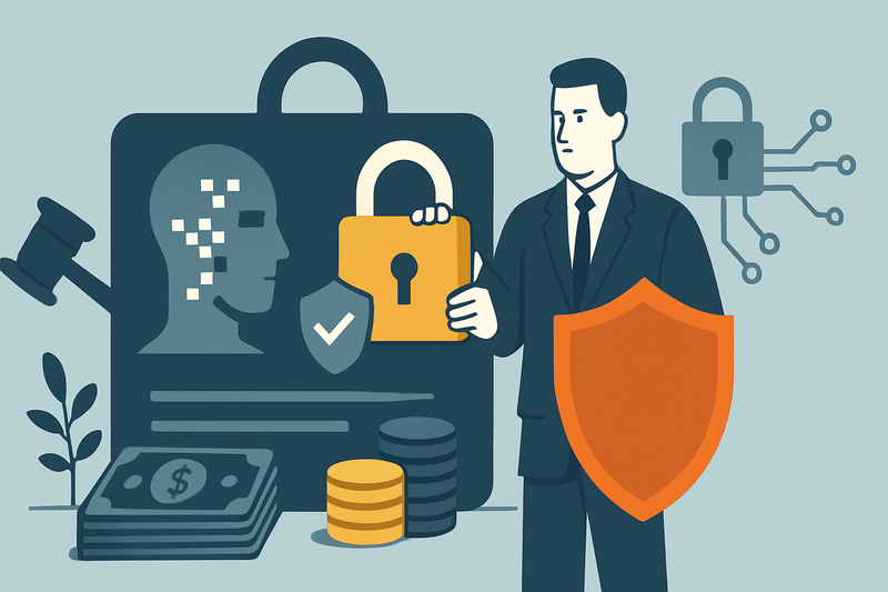 Editorial illustration for the article "The 2026 Gambling Commission risk assessment: AI-forged identities and a software sector upgrade".