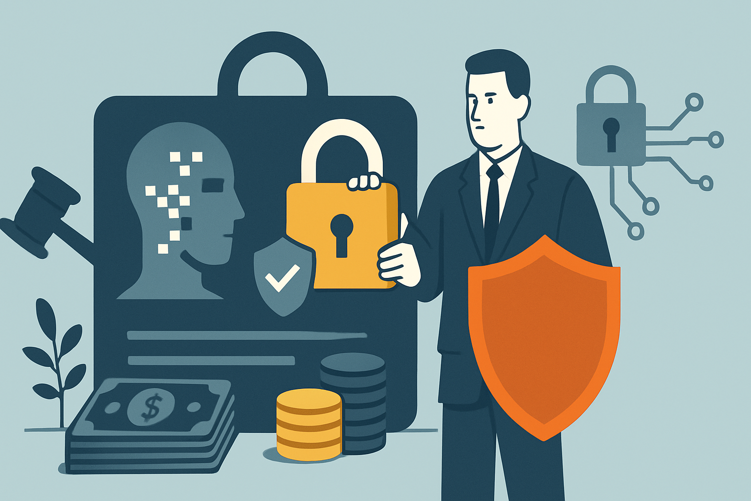 Editorial illustration for the article "The 2026 Gambling Commission risk assessment: AI-forged identities and a software sector upgrade".