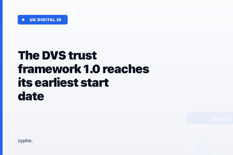 Editorial cover headlined "The DVS trust framework 1.0 reaches its earliest start date".