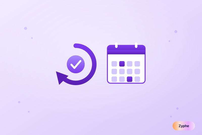 Continuous review loop beside a calendar with occasional marked dates, contrasting perpetual and periodic KYC
