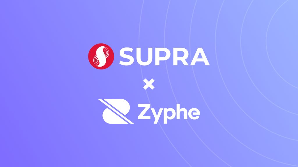 An illustration of the Supra logo with the Zyphe logo.