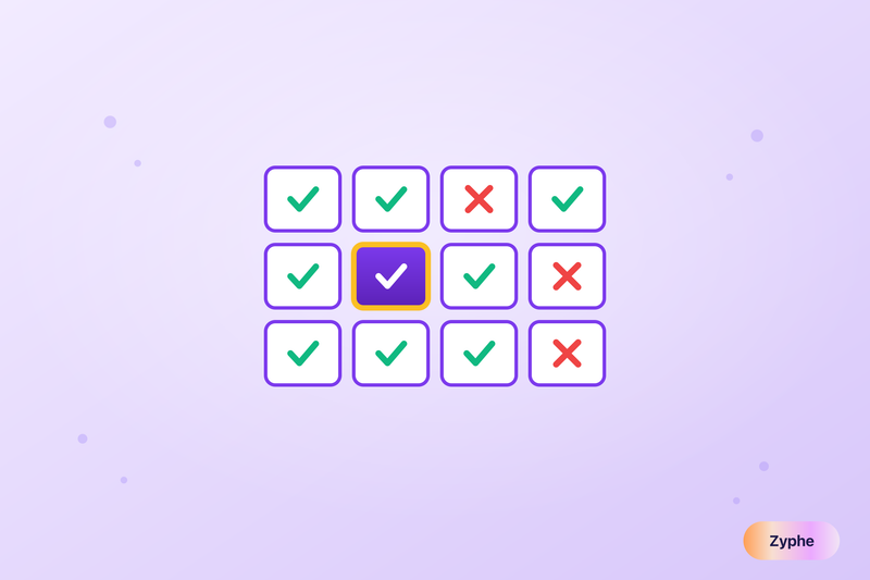 Grid of state tiles with different pass and fail verdicts representing multi-state US iGaming verification rules