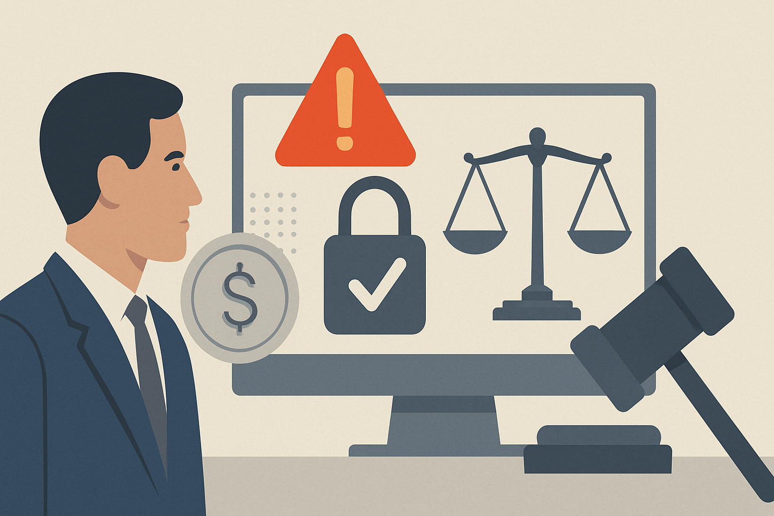 Editorial illustration for the article "Merrill's third SEC SAR penalty is a transaction monitoring calibration failure".
