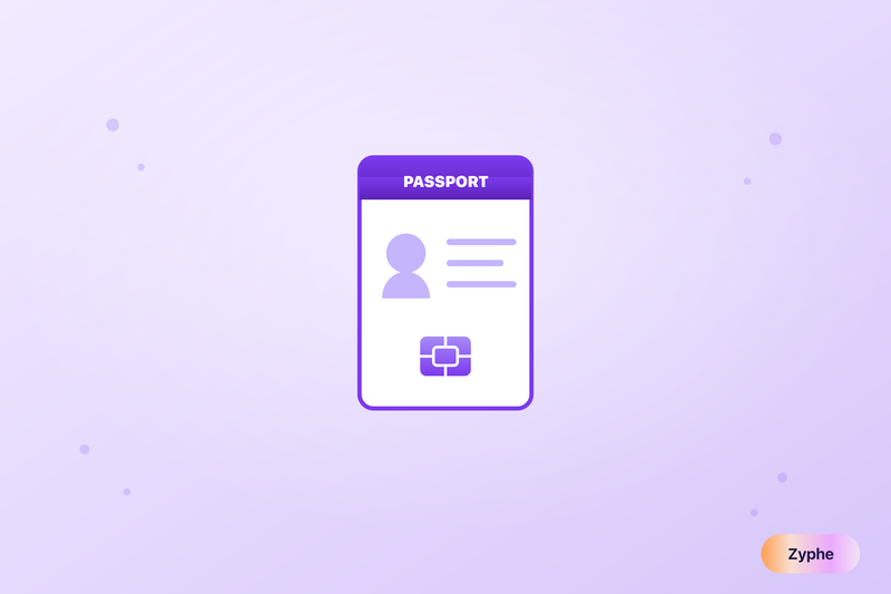 Identity document with portrait and NFC chip representing KYC and age verification for online casinos
