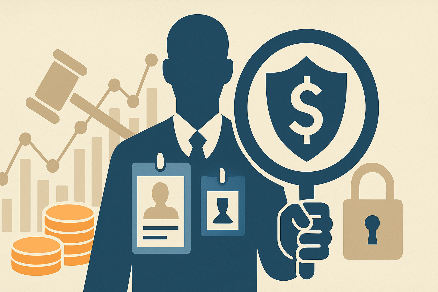 Editorial illustration for the article "FinCEN traces 17.5 billion dollars of suspected health care fraud through BSA data".