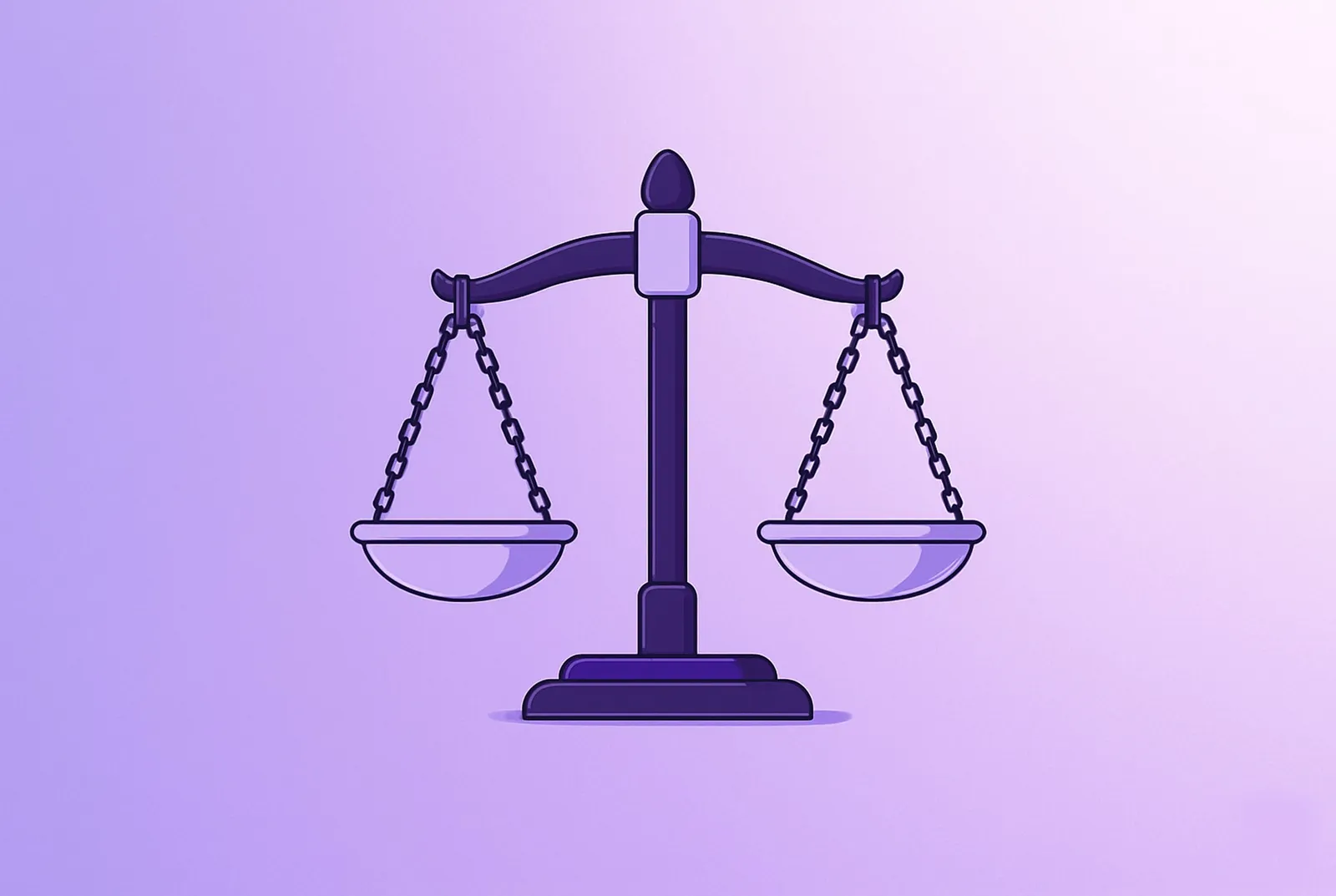 An image of a scale in a purple background.