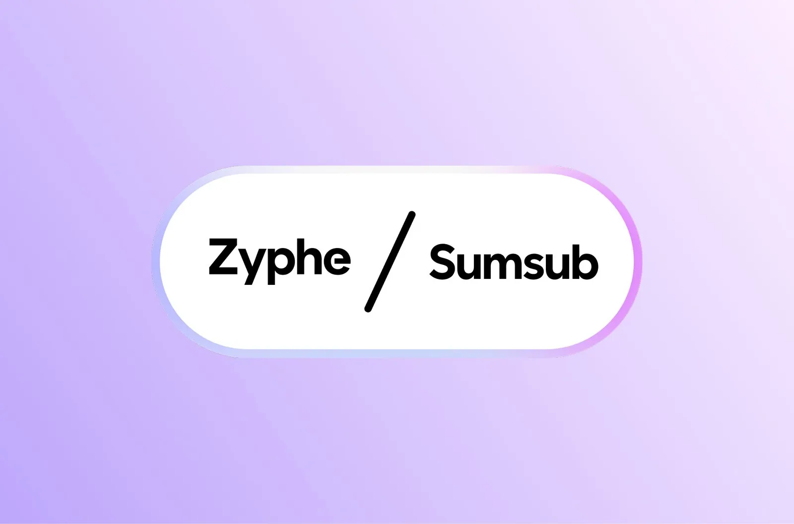 Zyphe vs Sumsub visual in a white and purple background.