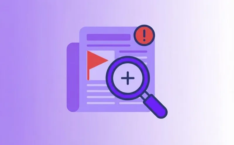 Adverse media screening in AML — magnifying glass over negative news icon representing negative news screening for KYC compliance