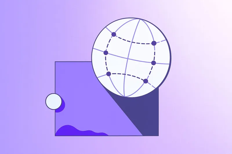 An illustration of a Web3 Regulation globe in a purple gradient background.