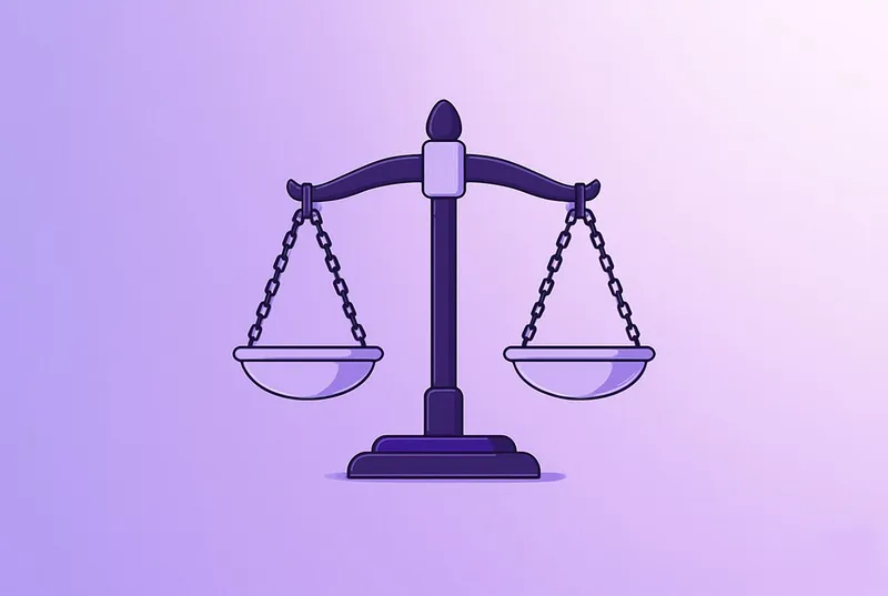 An image of a scale in a purple background.