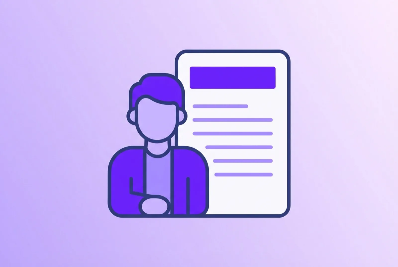 An image of a EDD and a CDD Document in a gradient purple background with a men on the side.
