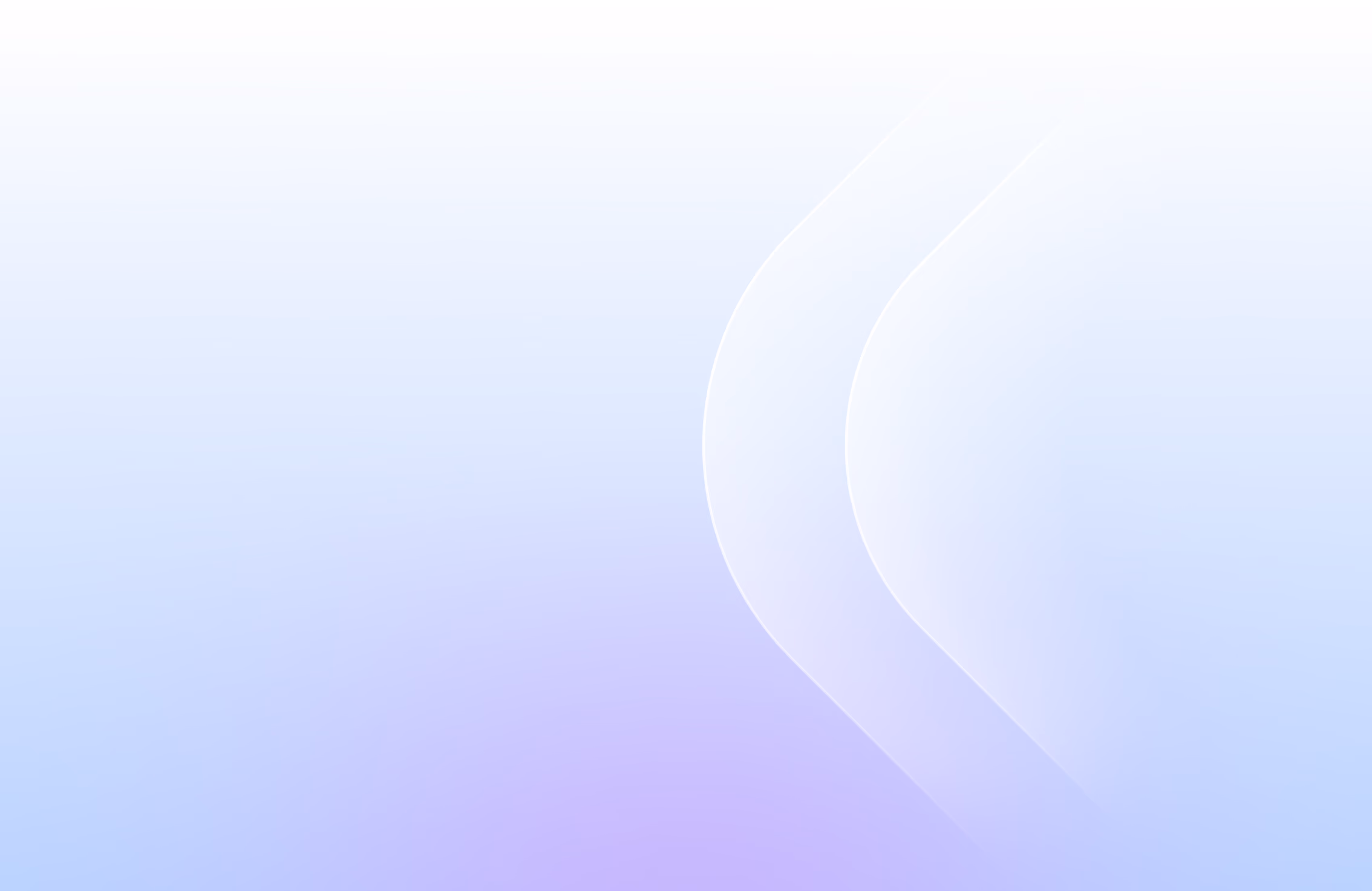 Blue to purple gradient background with arc shapes on the right side